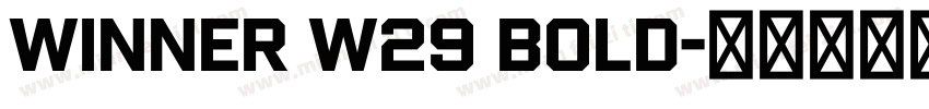 Winner W29 Bold字体转换